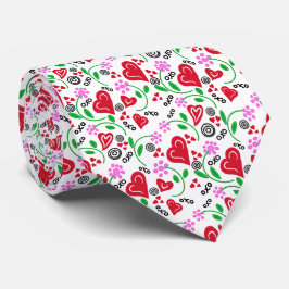 Red Hearts Valentine Rosa Flowers Slips