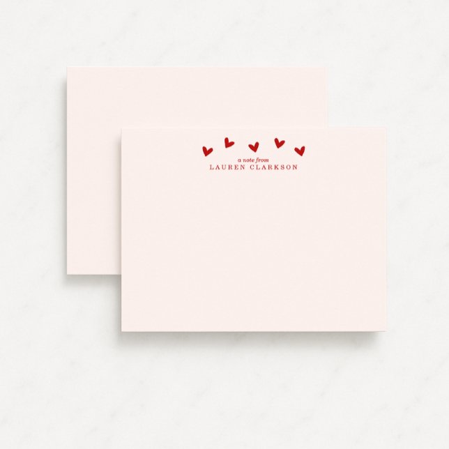 Red Hearts Valentine’s Day Note Card Inbjudningar (Skapare uppladdad)