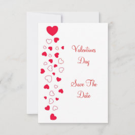 Red Hearts Valentines day Bröllop spara datum Datumet