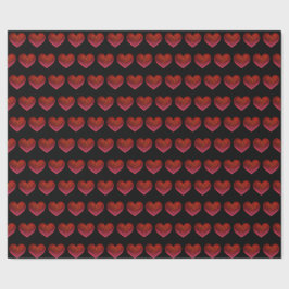 Red Hearts Wrapping Paper love valentines day Presentpapper
