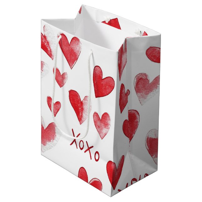 Red Hearts XOXO Kärlek (Framsidan Vinklad)
