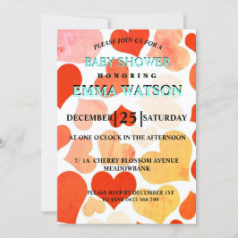 Red Hearty Valentine Baby Shower-inbjudan Inbjudningar