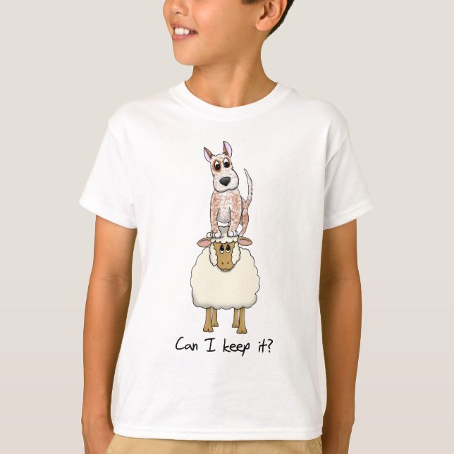 Red Heeler Backep Sheep Tee Shirt (Framsida)