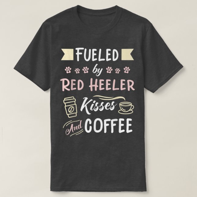 Red Heeler Mamma Australian Cattle Hund Coffee Äls T Shirt (Design framsida)