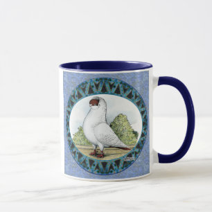 Red Helmet Pigeon Design Mugg
