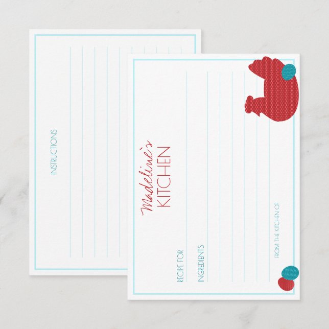 Red hen LAND KITCHEN möhippa RECIPE Tilläggskort (Fram/baksida)