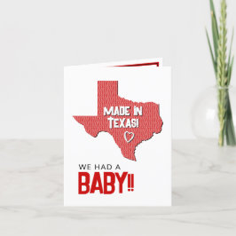 Red Herringbone Made in Texas Photo Baby Meddelande