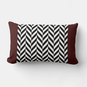 Red Herringbone Rand Reversible Pillow Lumbarkudde