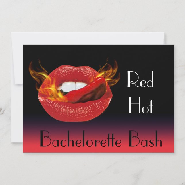Red Hett Bachelorette Bash-inbjudan Inbjudningar (Framsida)