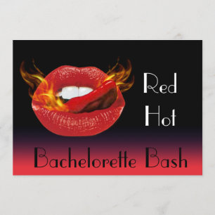 Red Hett Bachelorette Bash-inbjudan Inbjudningar