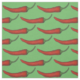 Red Hett Cayenne Chili Peppers Pepper Fabric Tyg