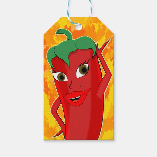 Red Hett Chili Pepper Diva Presentetikett (Framsidan)