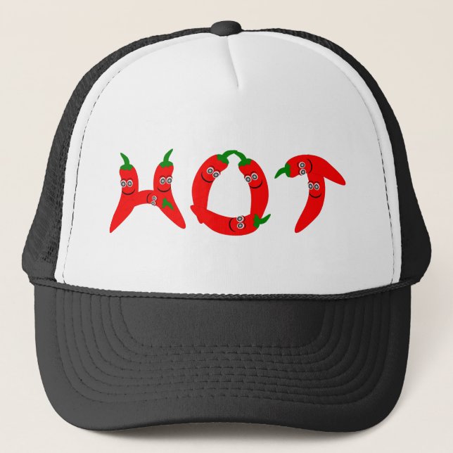 Red Hett Chili Pepper Hat Truckerkeps (Framsida)