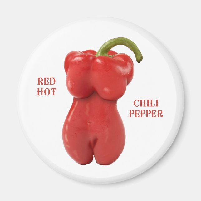 Red Hett Chili Pepper Magnet (Framsidan)