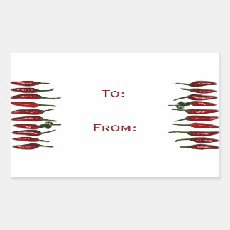 Red Hett Chili Peppers Gift Märkre Rektangulärt Klistermärke