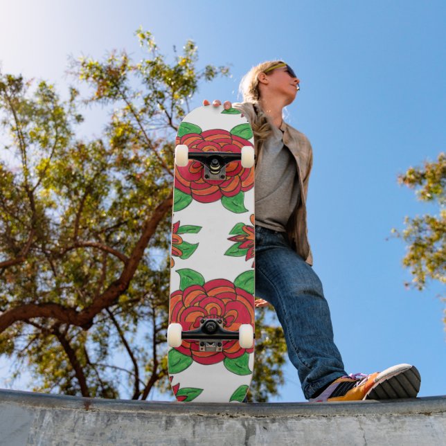 Red Hett Flower Skateboard (Utomhus 1)