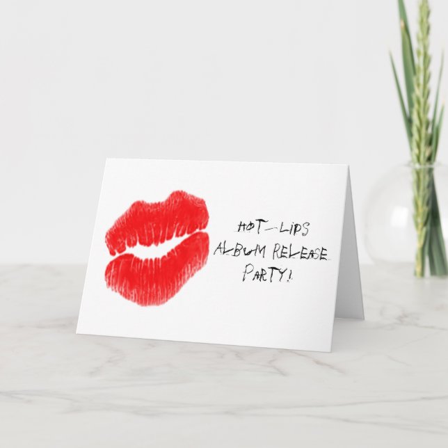 Red Hett Läppar I Inbjudan (Framsida)