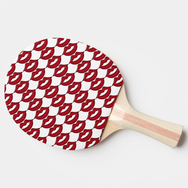 Red Hett Läppar Ping Pong Paddle Pingisracket (Sidan)