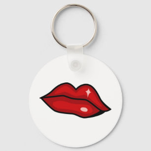 RED HETT LUCIOUS KISS LÄPPAR SHINY LIPGLOSS BEAUT NYCKELRING