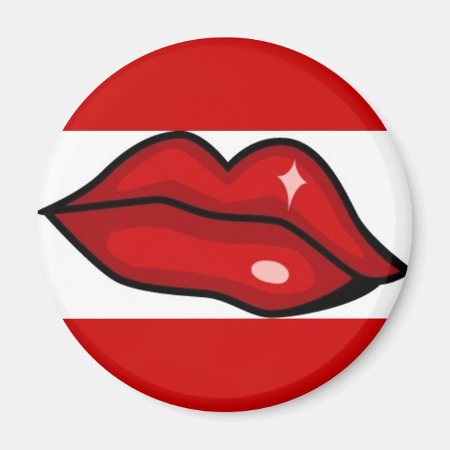 RED HETT LUCIOUS KISS LÄPPAR SHINY LIPGLOSS BEAUTY MAGNET (Framsidan)