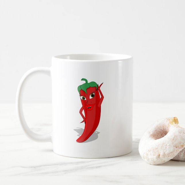 Red Hett Pepper Diva Kaffemugg (Med munk)