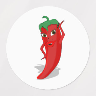 Red Hett Pepper Diva Klistermärke