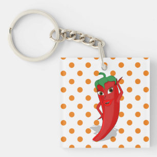 Red Hett Pepper Diva Orange Polka dots