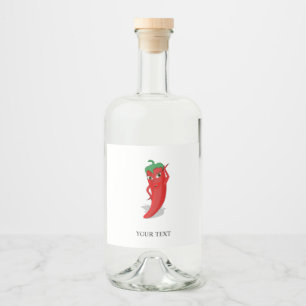 Red Hett Pepper Diva Spritflaskor Etikett