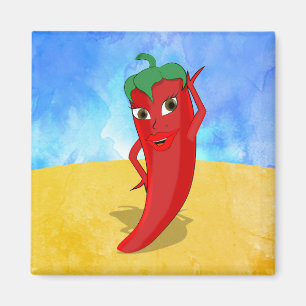 Red Hett Pepper Diva Sunny Desert Magnet