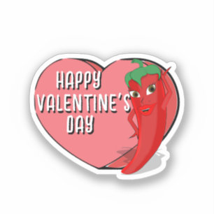 Red Hett Pepper Diva Valentineser Klistermärken