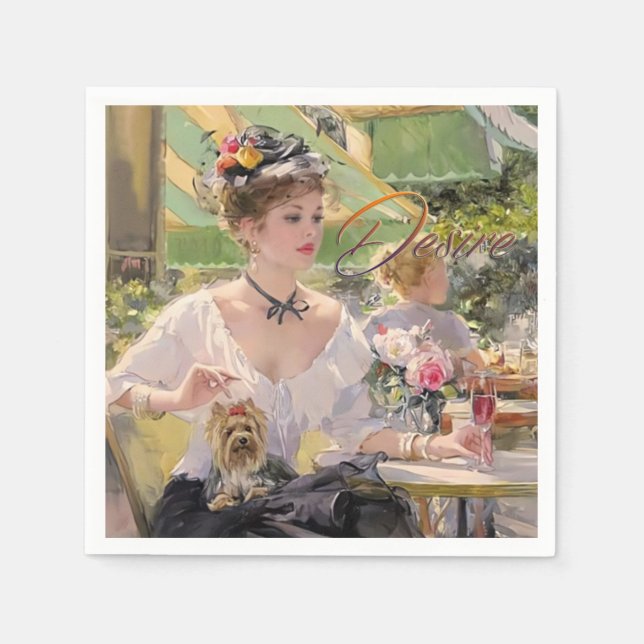 Red Hett Rendezvous papper napkin Pappersservett (Framsidan)