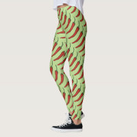 Red Hett Spicy Chili Chili Pepper Pepper Leggings