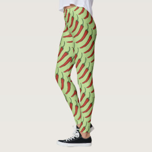 Red Hett Spicy Chili Chili Pepper Pepper Leggings