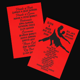 Red-Hett Tango Bröllop Program