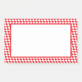Red Hett Valentine Hearts Post-it Block