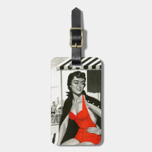 Red Hett Woman Bagagebricka