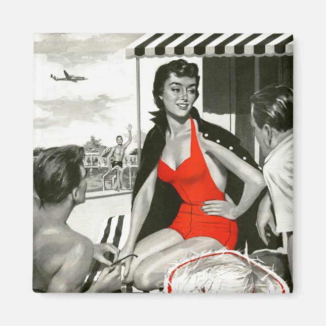 Red Hett Woman Magnet (Framsidan)