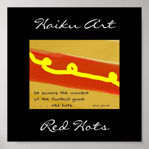Red Hetts Haiku Art Skriv ut Poster
