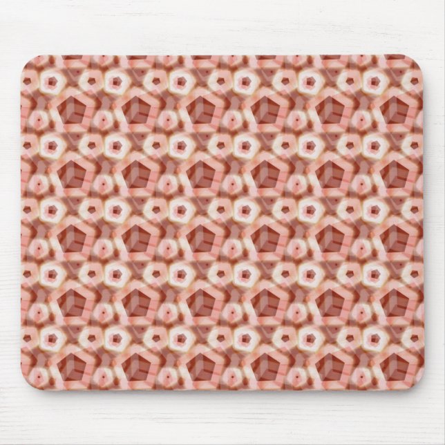 Red Hexagon Mönster Musmatta (Framsidan)