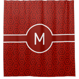 Red Hexagons med centralmonogram Geometric