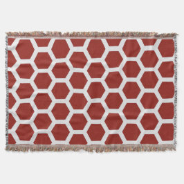 Red Hexalink Minimalist Geometric Seamless Mönster Filt