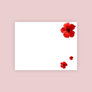 Red Hibiscus Anteckningsblock
