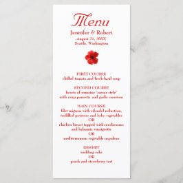 Red Hibiscus Dinner Menu Meny