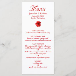 Red Hibiscus Dinner Menu Meny