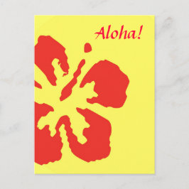 Red Hibiscus Flower Anpassad design Vykort