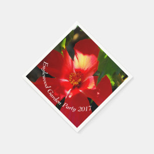 Red Hibiscus Flower i solljus Pappersservett