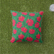 Red Hibiscus Flowers på Grönt Tropical Löv