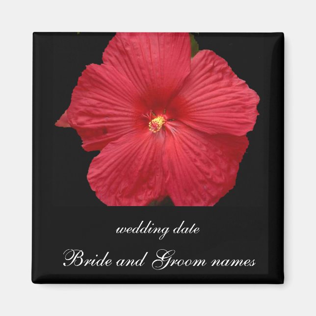 Red Hibiscus Magnet (Framsidan)