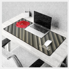 Red Hibiscus Modern Smokey Grått Rand