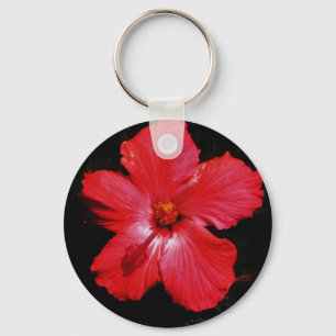 Red Hibiscus Nyckelring